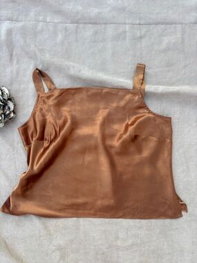 PLUS Size Dana Kay Satin Copper Cami Tank Top - Women's Sleeveless Top - 20W